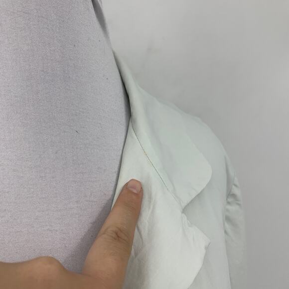 Salvatore Ferragamo Dress Women 46 US 10 Pale Mint Belted Half Snap Button Notch - Picture 6 of 16